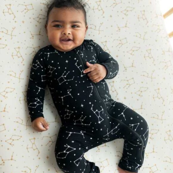 Kyte Baby Midnight Constellation Black Zippered Romper 0-3 months - Picture 1 of 5